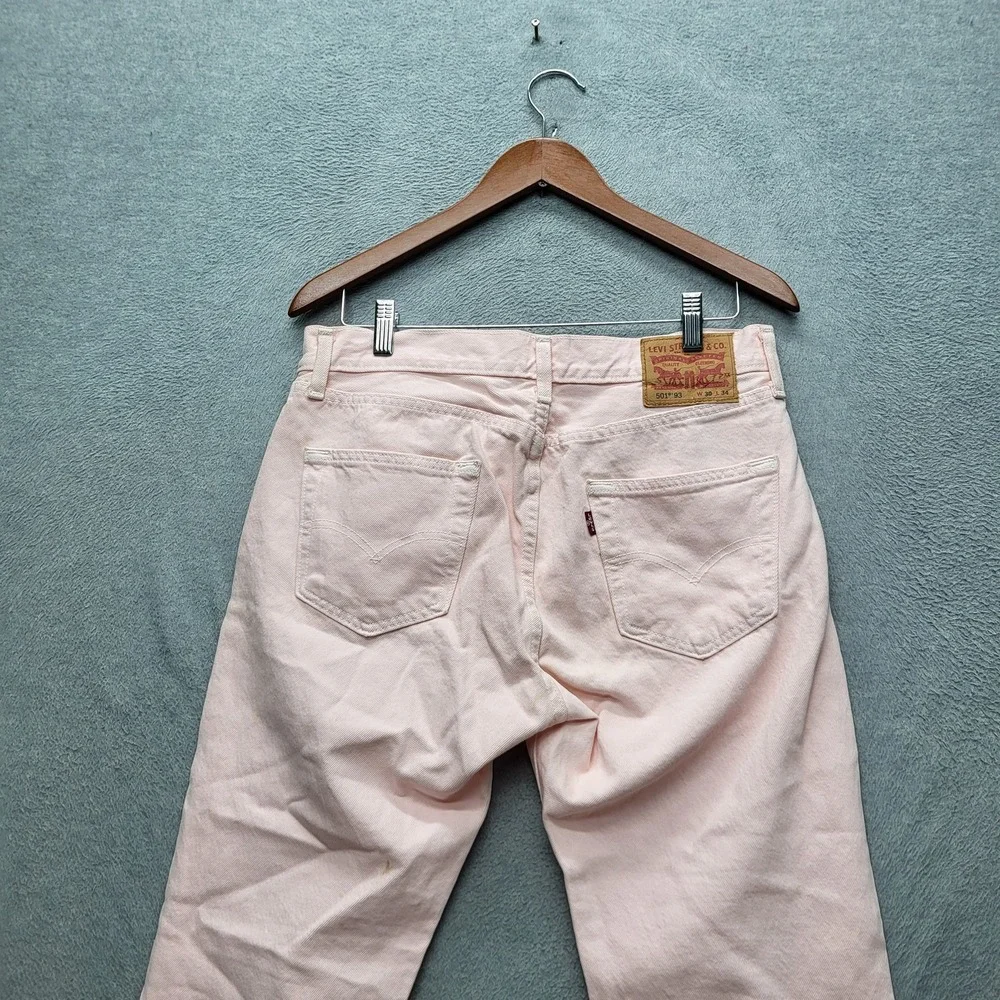 Levi's 501 Men Jeans 30X34 Pink Original Fit Straight Leg Twill 29